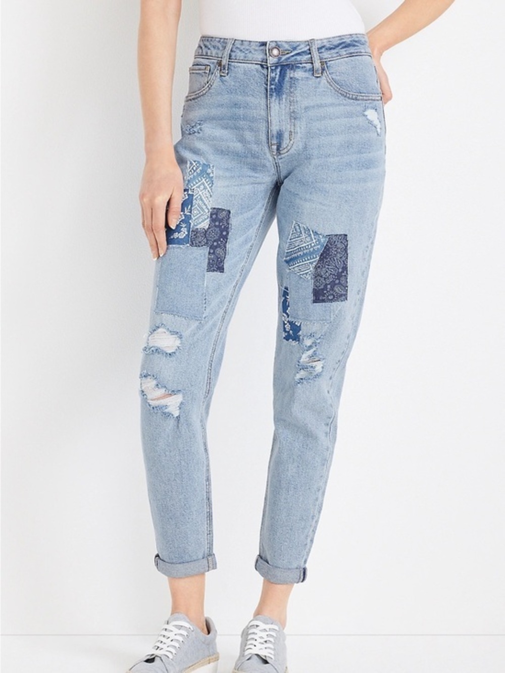 M jeans by Maurices High Rise Patchwork Jean